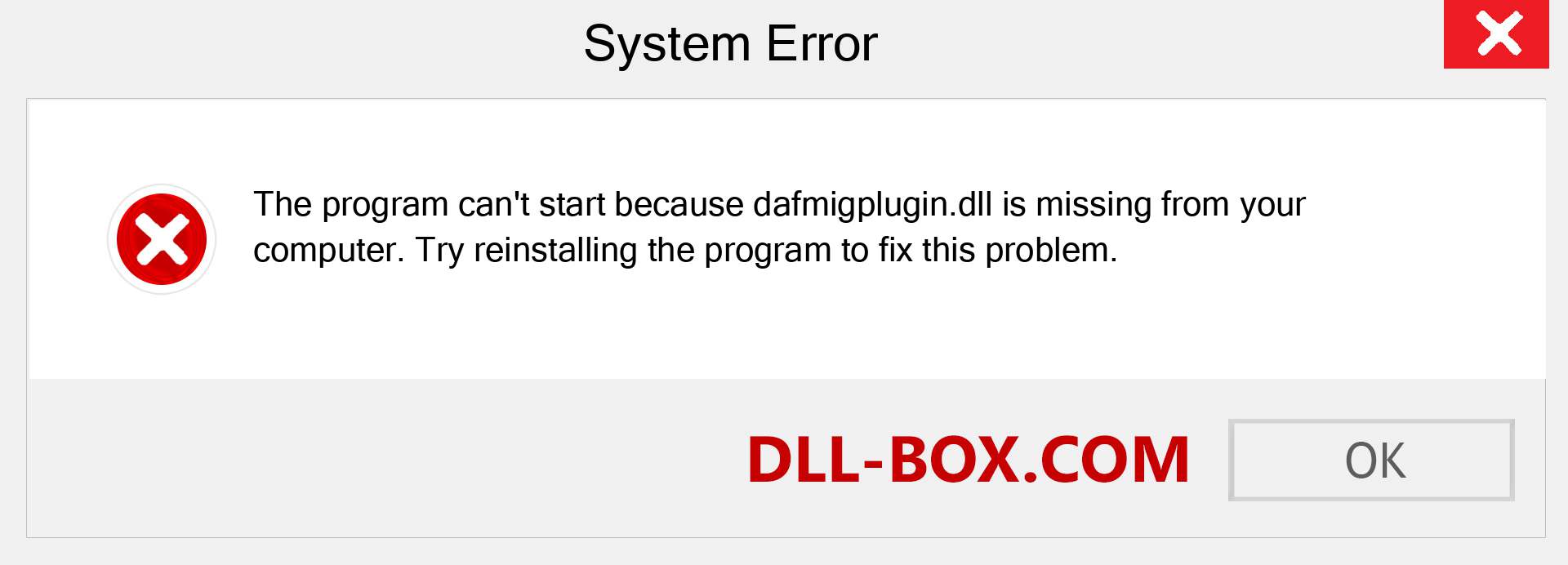  dafmigplugin.dll file is missing?. Download for Windows 7, 8, 10 - Fix  dafmigplugin dll Missing Error on Windows, photos, images